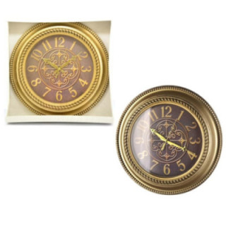 Zegar ścienny 50cm złoto-brazowy 8261